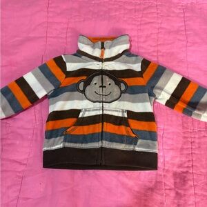 Carter's Orange and Gray Striped Baby Hoodie